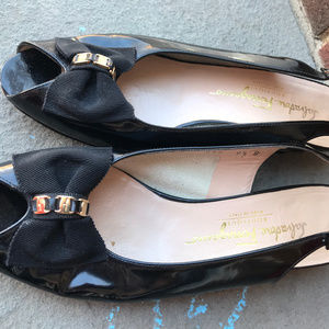 Vintage (1980s) Ferragamo Low Heel Sandal with Bow